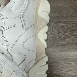 Versace white and tan sneakers